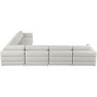 Meridian Furniture Beckham Beige Durable Linen Textured Fabric Modular Sectional