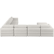 Meridian Furniture Beckham Beige Durable Linen Textured Fabric Modular Sectional