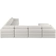 Meridian Furniture Beckham Beige Durable Linen Textured Fabric Modular Sectional
