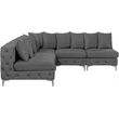 Meridian Furniture Tremblay Grey Velvet Modular Sectional