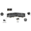 Meridian Furniture Tremblay Grey Velvet Modular Sectional