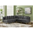 Meridian Furniture Tremblay Grey Velvet Modular Sectional