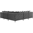 Meridian Furniture Tremblay Grey Velvet Modular Sectional