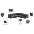 Meridian Furniture Tremblay Grey Velvet Modular Sectional