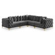 Meridian Furniture Tremblay Grey Velvet Modular Sectional