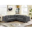 Meridian Furniture Tremblay Grey Velvet Modular Sectional
