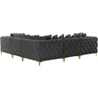 Meridian Furniture Tremblay Grey Velvet Modular Sectional