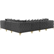 Meridian Furniture Tremblay Grey Velvet Modular Sectional