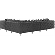 Meridian Furniture Tremblay Grey Velvet Modular Sectional