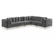 Meridian Furniture Tremblay Grey Velvet Modular Sectional