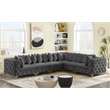 Meridian Furniture Tremblay Grey Velvet Modular Sectional