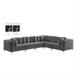 Meridian Furniture Tremblay Grey Velvet Modular Sectional