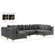 Meridian Furniture Tremblay Grey Velvet Modular Sectional