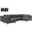 Meridian Furniture Tremblay Grey Velvet Modular Sectional