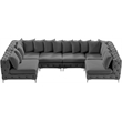 Meridian Furniture Tremblay Grey Velvet Modular Sectional