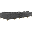 Meridian Furniture Tremblay Grey Velvet Modular Sectional