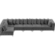 Meridian Furniture Tremblay Grey Velvet Modular Sectional