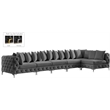 Meridian Furniture Tremblay Grey Velvet Modular Sectional