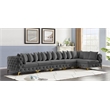Meridian Furniture Tremblay Grey Velvet Modular Sectional