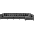 Meridian Furniture Tremblay Grey Velvet Modular Sectional
