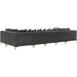 Meridian Furniture Tremblay Grey Velvet Modular Sectional