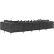 Meridian Furniture Tremblay Grey Velvet Modular Sectional