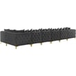 Meridian Furniture Tremblay Grey Velvet Modular Sectional