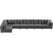 Meridian Furniture Tremblay Grey Velvet Modular Sectional