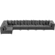 Meridian Furniture Tremblay Grey Velvet Modular Sectional