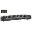 Meridian Furniture Tremblay Grey Velvet Modular Sectional