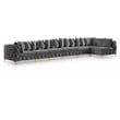 Meridian Furniture Tremblay Grey Velvet Modular Sectional