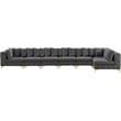 Meridian Furniture Tremblay Grey Velvet Modular Sectional