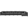 Meridian Furniture Tremblay Grey Velvet Modular Sectional