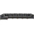 Meridian Furniture Tremblay Grey Velvet Modular Sectional