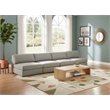 Meridian Furniture Beckham Grey Durable Linen Textured Fabric Modular Sofa