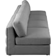Meridian Furniture Beckham Grey Durable Linen Textured Fabric Modular Sofa
