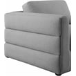 Meridian Furniture Beckham Grey Durable Linen Textured Fabric Modular Sectional