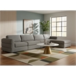 Meridian Furniture Beckham Grey Durable Linen Textured Fabric Modular Sectional