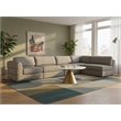 Meridian Furniture Beckham Grey Durable Linen Textured Fabric Modular Sectional