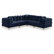 Meridian Furniture Tremblay Navy Velvet Modular Sectional
