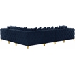 Meridian Furniture Tremblay Navy Velvet Modular Sectional
