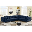 Meridian Furniture Tremblay Navy Velvet Modular Sectional