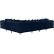 Meridian Furniture Tremblay Navy Velvet Modular Sectional