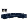 Meridian Furniture Tremblay Navy Velvet Modular Sectional