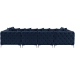 Meridian Furniture Tremblay Navy Velvet Modular Sectional