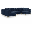 Meridian Furniture Tremblay Navy Velvet Modular Sectional