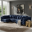 Meridian Furniture Tremblay Navy Velvet Modular Sectional