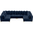 Meridian Furniture Tremblay Navy Velvet Modular Sectional