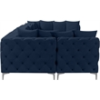 Meridian Furniture Tremblay Navy Velvet Modular Sectional