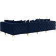 Meridian Furniture Tremblay Navy Velvet Modular Sectional